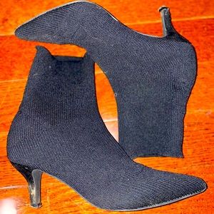 Black skinny heel SOCK BOOT